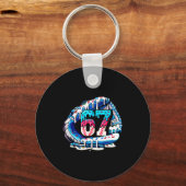 Porte-clés 67 Meme Argot Gant de Baseball Drip Glace Six Se (Recto)