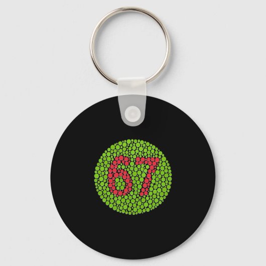 Porte-clés 67 Meme Caché Tendance Gen Z Alpha Six Seven 6 7 (Recto)