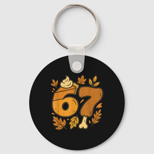 Porte-clés 67 Meme de Thanksgiving drôle Six Seven Génération (Recto)