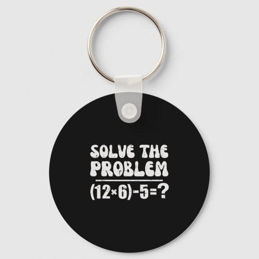 Porte-clés 67 Meme Drôle Pemdas Prof De Maths Élémentaire Six (Recto)