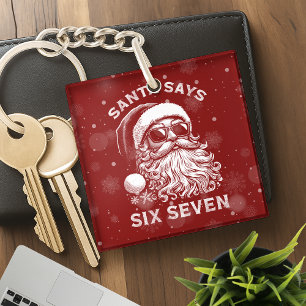 Porte-clés 67 Meme Drôle Santa Dit Six Sept Noël
