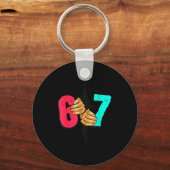 Porte-clés 67 Meme Drôle Six Sept Génération Alpha Argot Noël (Recto)
