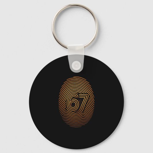 Porte-clés 67 Meme Empreinte Cachée Génération Z Alpha 6 7 (Recto)