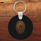 Porte-clés 67 Meme Empreinte Cachée Génération Z Alpha 6 7 (Recto)