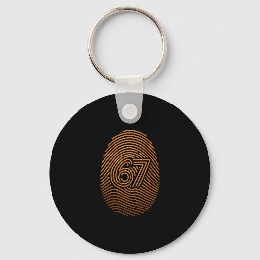 Porte-clés 67 Meme Empreinte Digitale Cachée Gen Z Alpha 6 7 (Recto)