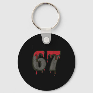 Porte-clés 67 Meme Halloween Hanté Effrayant - Six Sept Gén A