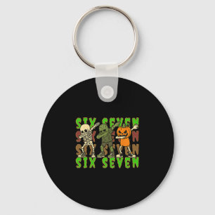 Porte-clés 67 Meme Halloween Six Seven Squelette Dabant Zombi