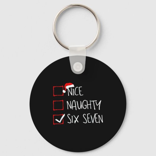 Porte-clés 67 Meme Nice Naughty Six Seven Gen Alpha Funny Chr (Recto)
