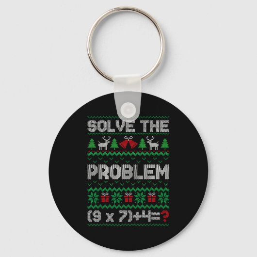 Porte-clés 67 Meme Pemdas Math Joke Teacher Ugly Christmas Sw (Recto)