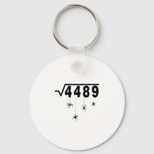 Porte-clés 67 Meme Prof de maths 6 7 Halloween Araignées Carr