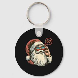 Porte-clés 67 Mème Santa Cool Rétro Santa 6 7 Drôle Six Sept