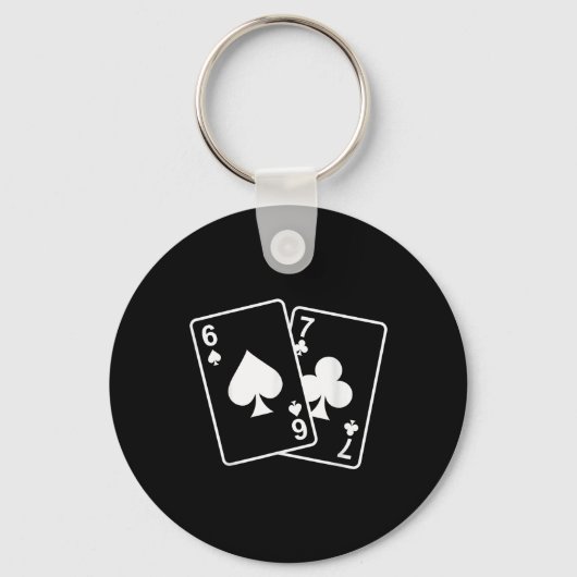 Porte-clés 67 Meme Six Seven 6–7 Funny Playing Cards (Recto)