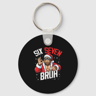 Porte-clés 67 Meme Six Seven Bruh Bigfoot Santa 6 7 Drôle De