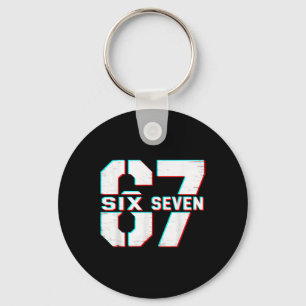 Porte-clés 67 Meme Six Seven Drôle 6 7 Argot Gen Alpha 6-7