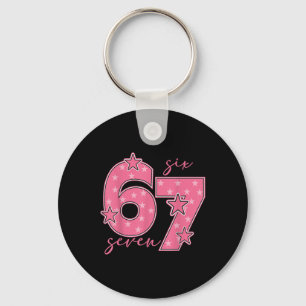 Porte-clés 67 Meme Six Seven Génération Alpha Argot Mignon Ro