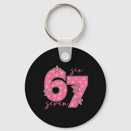 Porte-clés 67 Meme Six Seven Génération Alpha Argot Mignon Ro (Recto)