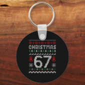Porte-clés 67 Meme Xmas Gen Alpha Fun Six Seven Ugly Christma (Recto)