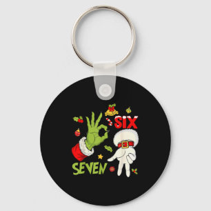 Porte-clés 67 Noël Citation Meme Tendance 6 7 Costume Meme