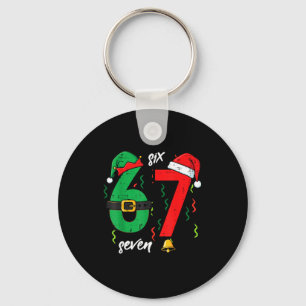 Porte-clés 67 Noël Drôle 6 7 Mème Six Sept Xmas Garçons Ki