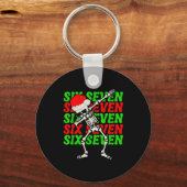 Porte-clés 67 Noël Drôle Six Sept Mème Brainrot Dabbing (Recto)