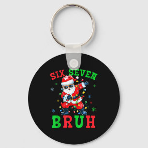 Porte-clés 67 Noël Six Sept Bruh Meme Santa Dabbing Noël