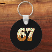 Porte-clés 67 Noël Vacances 6 7 Mème Génération Alpha Arrière (Recto)