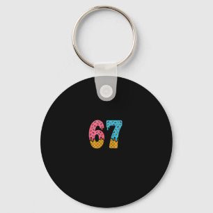 Porte-clés 67 Numéro Six Sept Alpha Langage Argot Glace Crème