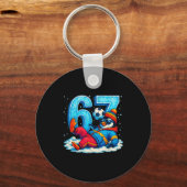 Porte-clés 67 Penguin Soccer Funny Winter Meme Gift (Recto)