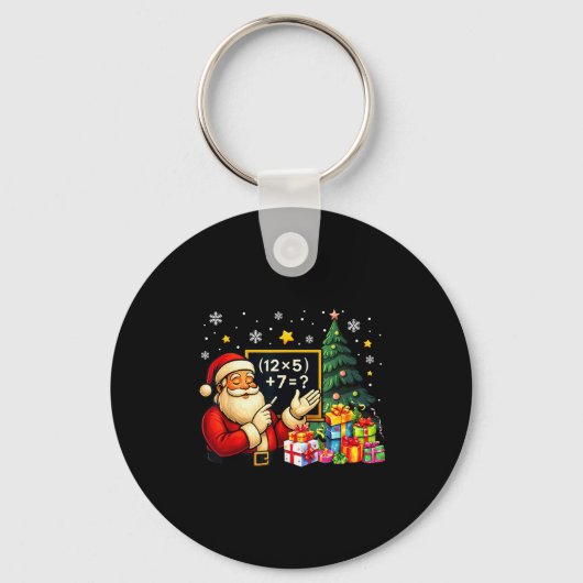 Porte-clés 67 Prof Santa Noël Six Sept Mème Brainrot (Recto)