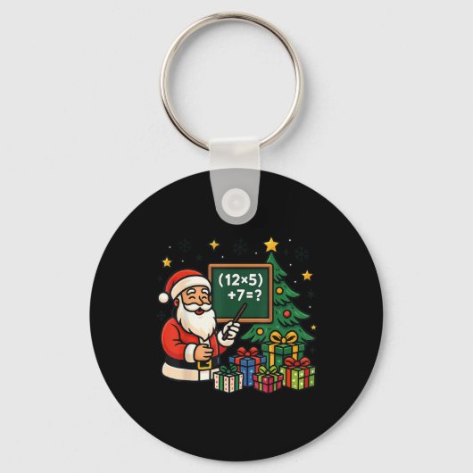 Porte-clés 67 Prof Santa Noël Six Sept Mème Brainrot (Recto)