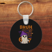 Porte-clés 67 Professeur Halloween Fantôme Six Sept Mème Équa (Recto)