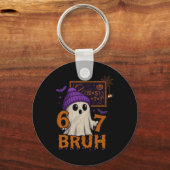 Porte-clés 67 Professeur Halloween Fantôme Six Sept Mème Math (Recto)