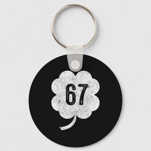 Porte-clés 67 Shamrock Meme St Patrick’s Day Retro Green Luck (Recto)