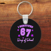 Porte-clés 67 Shirts For Teachers I Survived 67 Days Of Schoo (Recto)