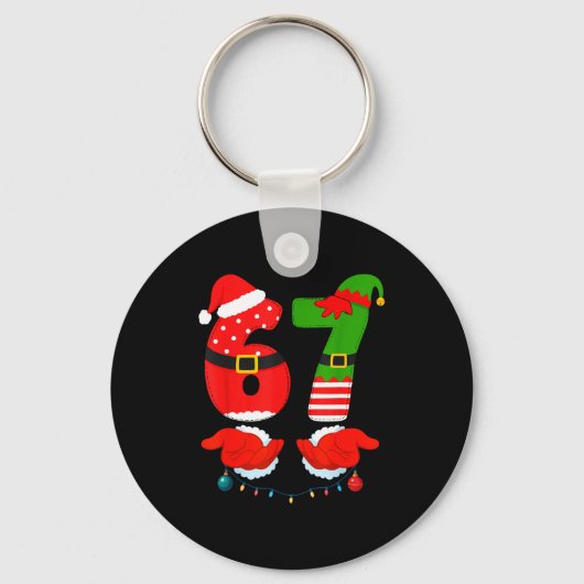 Porte-clés 67 Six Seven 6 7 Meme E Couple Christmas Matching  (Recto)