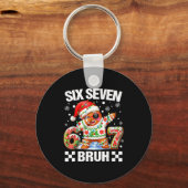 Porte-clés 67 Six Seven Bruh Christmas 6 7 Meme Funny Gingerb (Recto)