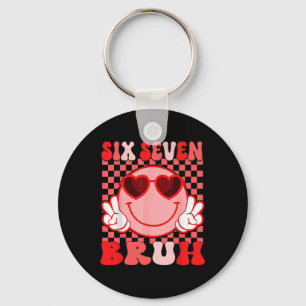 Porte-clés 67 Six Seven Bruh Drôle Saint-Valentin 6 7 Mème En