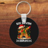 Porte-clés 67 Six Seven Bruh Funny Christmas Dabbing Gingerbr (Recto)