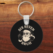 Porte-clés 67 Six Seven Bruh Funny Christmas Santa 6 7 Meme  (Recto)