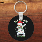 Porte-clés 67 Six Seven Bruh Meme Funny Dabbing Snowman Chris (Recto)