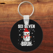 Porte-clés 67 Six Seven Bruh Snowman Building Blocks Christma (Recto)
