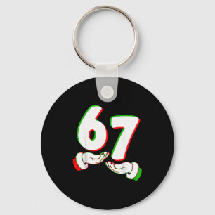 Porte-clés 67 Six Seven Burh Noël drôle 6 7 Mème Hommes Femme