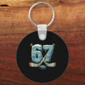 Porte-clés 67 Six Seven Hockey Drip Number Funny 6 7 Meme  (Recto)