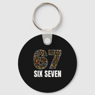 Porte-clés 67 Six Seven Italian Brainrot Gen Alpha Argot Meme