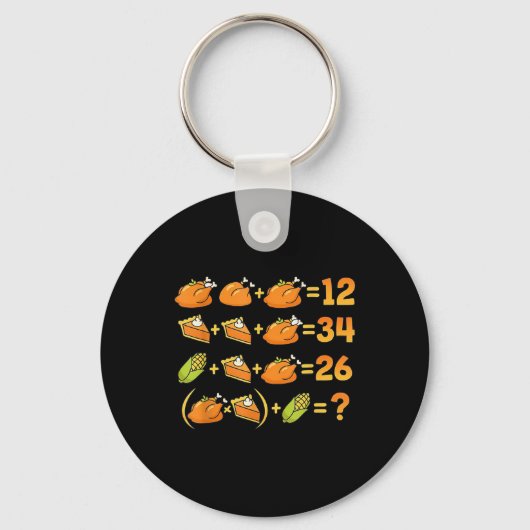Porte-clés 67 Six Seven Mème Équation De Maths De Thanksgivin (Recto)