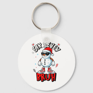 Porte-clés 67 Six Seven Noël Bruh Bonhomme de Neige Drôle Enf