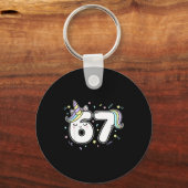 Porte-clés 67 Unicorn Six Seven 6-7 Meme  (Recto)
