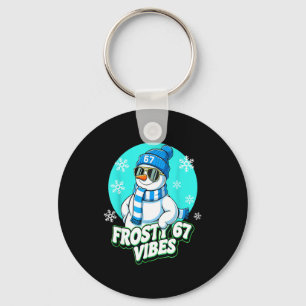 Porte-clés 67 Vibes de Bonhomme de Neige Hiver Six Sept Noël