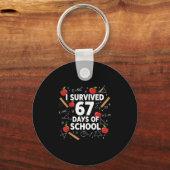 Porte-clés 67e jour d'école enseignant enfants 67 maths nombr (Recto)