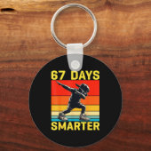 Porte-clés 67th Day Of School 67 Days Smarter Dabbing Six Sev (Recto)